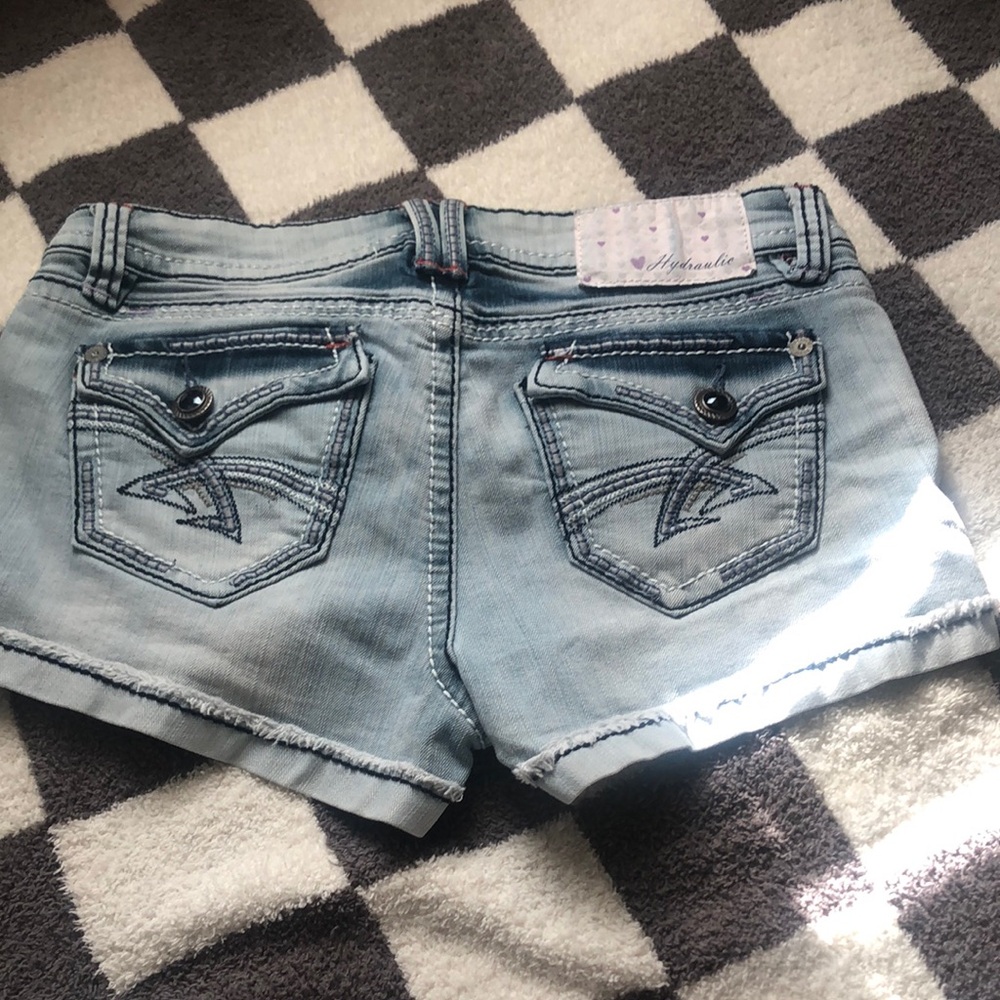 Hudson Light Wash Denim Shorts - Picture 2 of 2